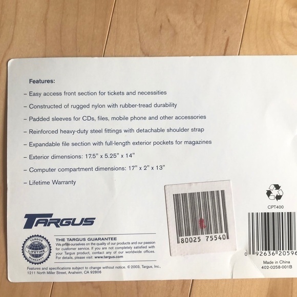 Targus Deluxe black laptop messenger bag NWT - Picture 13 of 13